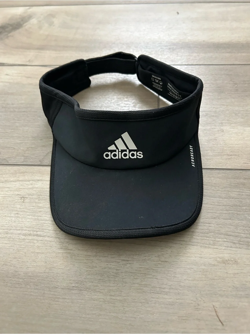 adidas Black Performance Visor with White Logo